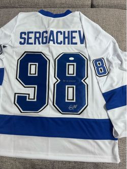 MIKHAIL SERGACHEV Signed Auto Custom Jersey-JSA Coa Sticker-Tampa Bay Lightning