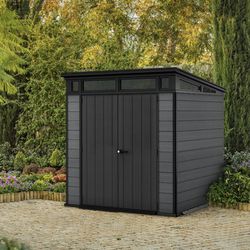 Keter Cortina Premium Modern Outdoor Storage Shed 7ftx7ft