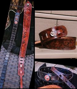 Hand tooled/ Crafted Leather Guitar Straps