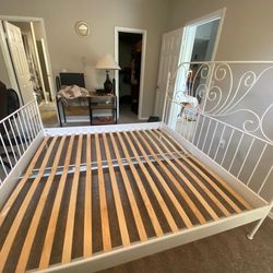 IKEA LEIRVIK KING Size Metal Bed Frame With Head & FootBoard