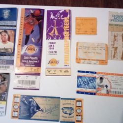Old Sports Event Ticket Stubs