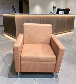 Kimball Orange Club Lounge Chair