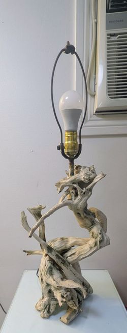 Vintage Driftwood Table Lamp