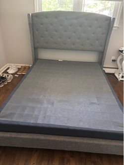 Queen Upholstered Headboard, Grey
