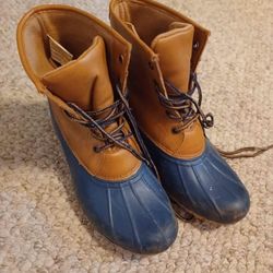 Leather Duck Boots Size 10