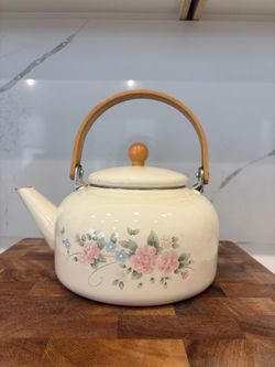 Vintage Pfaltzgraff Enamel Teapot