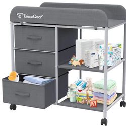 TALECO Gear Portable Changing Table with Storage, Diaper Changing Station, Waterproof Pad(W4)