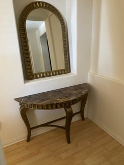 Table and mirror