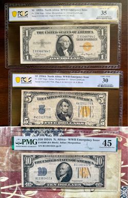 United States overprint North Africa notes