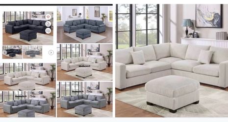 Sectional with ottoman set 99”x99”