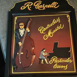 Country Corner painting  “Counter bass player"