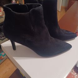 Black Suede Ankle Bootie