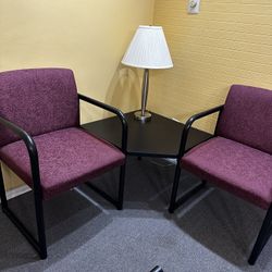 Reception Room Chair And coffee Table