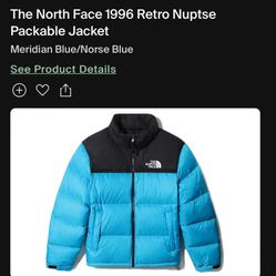 North face 1996 Retro Nuptse Packable Jacket
