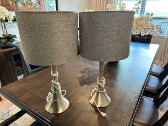 Set of 2 Modern Table Lamps. 24"