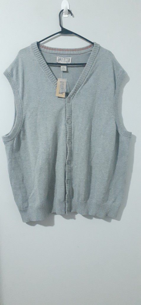 Duluth Trading Co Mens Strongman Button Sweater Vest  Size 2xl Gray