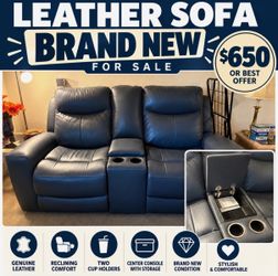 Brand New Leather Sofa Couch