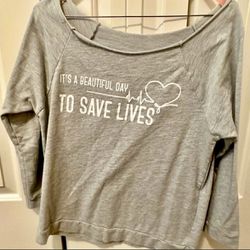 Greys Anatomy It’s A Beautiful Day To Save Lives Shirt Size Medium 
