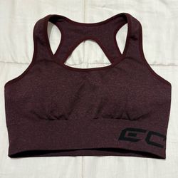 ECHT Arise Comfort Sports Bra – Maroon Racerback Keyhole – Size S
