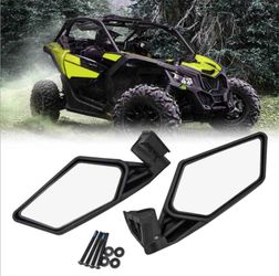 Side Mirror Rear View Racing Style Compatible with Maverick X3 XRS XDS MAX Off-road 2017 2018-2023