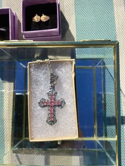 Pink Cross Necklace