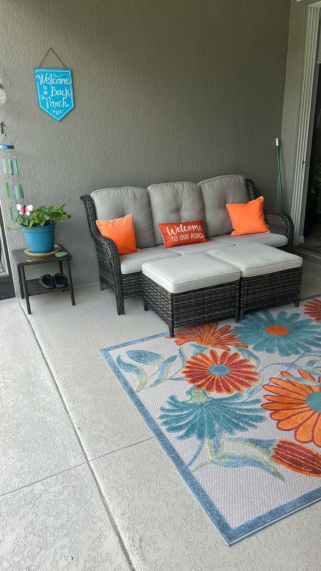 Patio Wicker Sofa 4pc Set