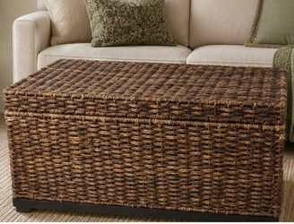 Like NEW WayFair Large WICKER Storage OTTOMAN Trunk