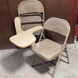 2 Fold Up Metal Desk 