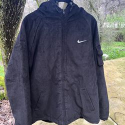 Supreme Nike Arc Corduroy Hooded Jacket Black 