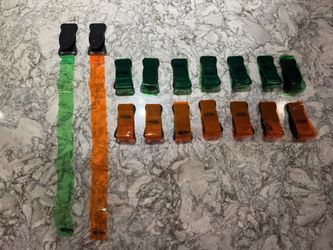 Nerf Flag Football Flags – 16 Total (Green & Orange)