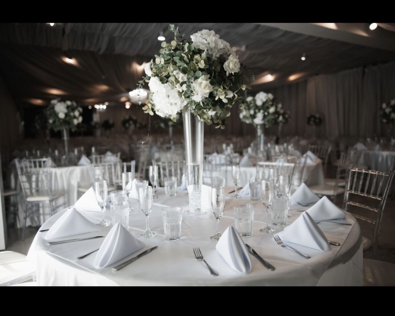 White Artificial Flower Arrangements