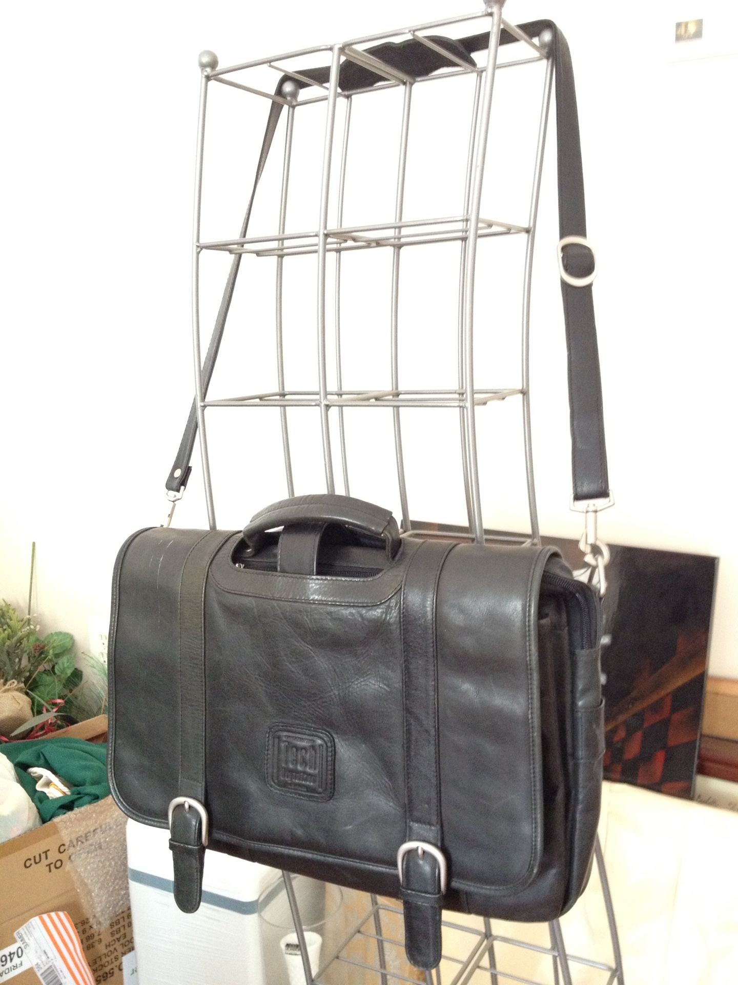 Leather Messenger/ Laptop Bag