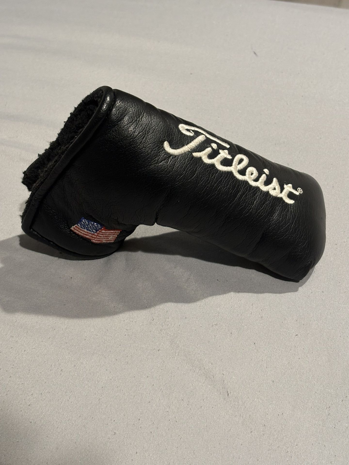 ✅Scotty Cameron Titleist Black Leather Putter Headcover w/ USA Flag