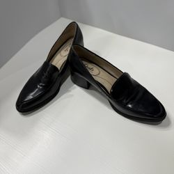Black Leather Loafers 