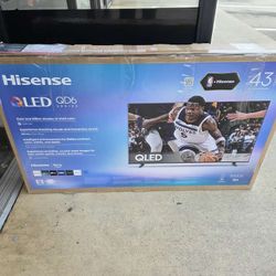 43” Hisense smart 4k Qled hdr tv 