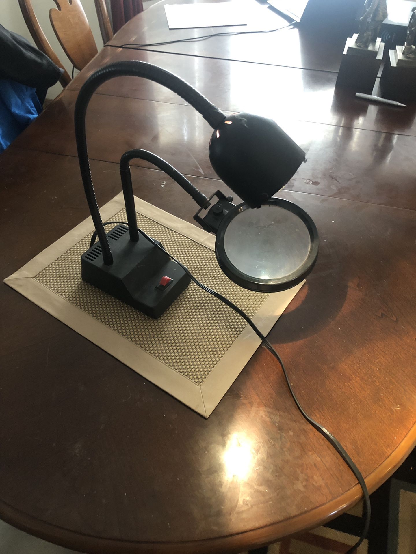 Desk Lamp & Magnifying Glass