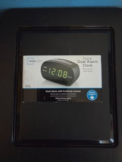 Mainstays Digital Dual Alarm Clock – Dual Alarm & Snooze – New
