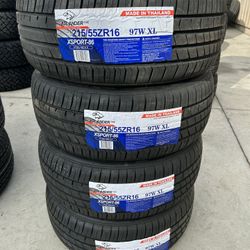 BRAND NEW SET OF TIRES 215/55/16