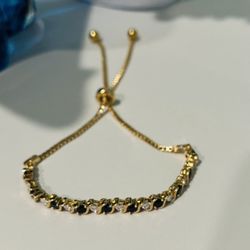Gold Tone Bolo Bracelet 