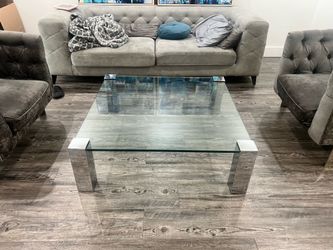Glass coffee table