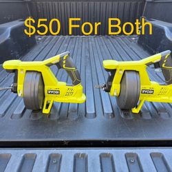 RYOBI ONE + 18V Drain Auger (Sold as is) **$50 for both**