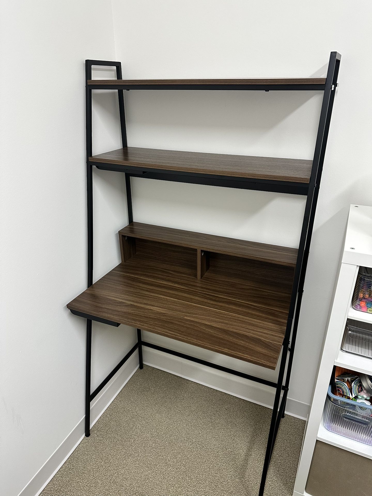 Desk In Walnut Brown/Ladder Desk