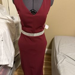 New Formal Burgundy Dress
