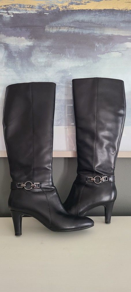 Tall Black Boots - Size 6.5