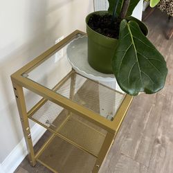 Glass-Top Side Table or End Table 
