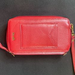 The Sak Iris North South Smartphone Red Crossbody Wallet