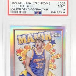 2024 Topps Chrome Cooper Flagg PSA9!
