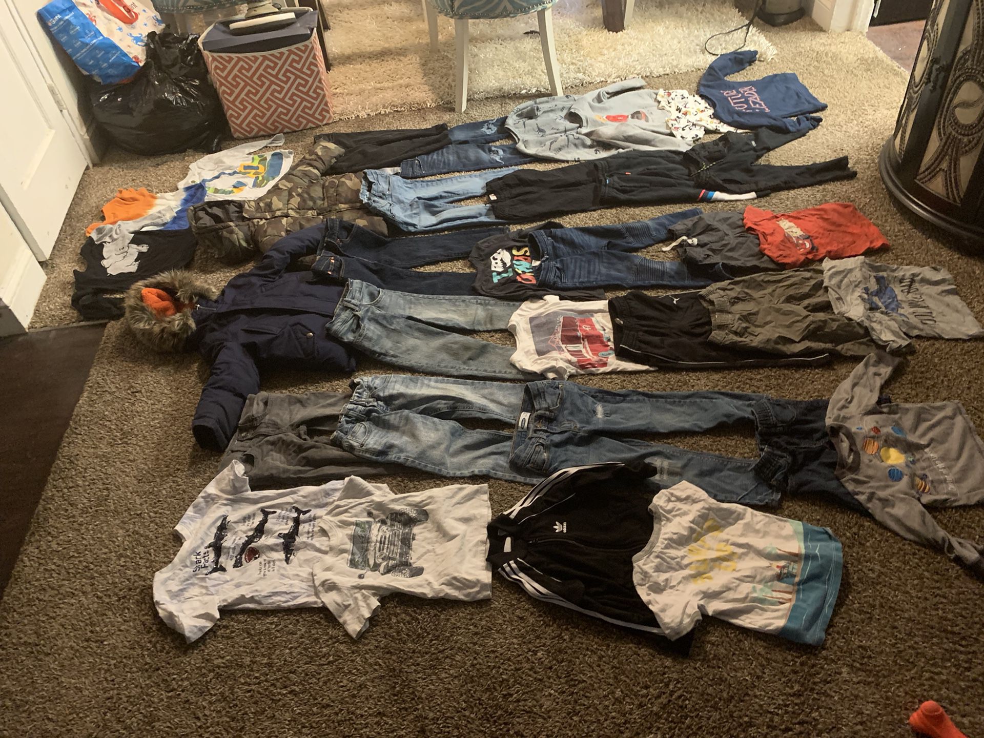 Kids boy clothes 3t-4t 20pants 20 shirts 3 jackets all good condition everything for 80.00 need gone today 