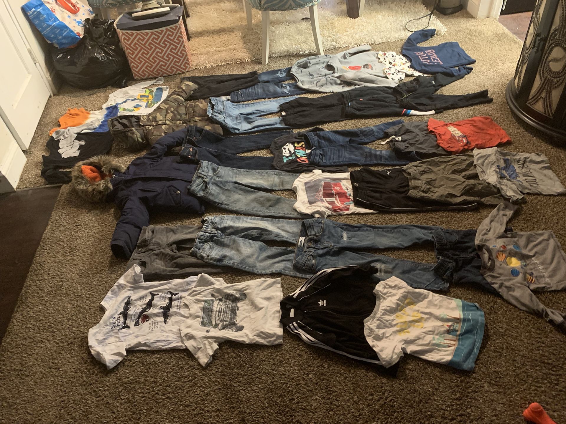 Kids boy clothes 3t-4t 20pants 20 shirts 3 jackets all good condition everything for 80.00 need gone today