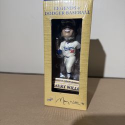 Maury Wills Bobblehead - Legends of Dodger Baseball - New in Box
